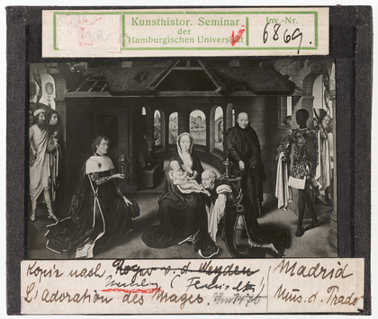 Vorschaubild Hans Memling (Kopie): Anbetung der Heiligen Drei Könige. Madrid, Prado 